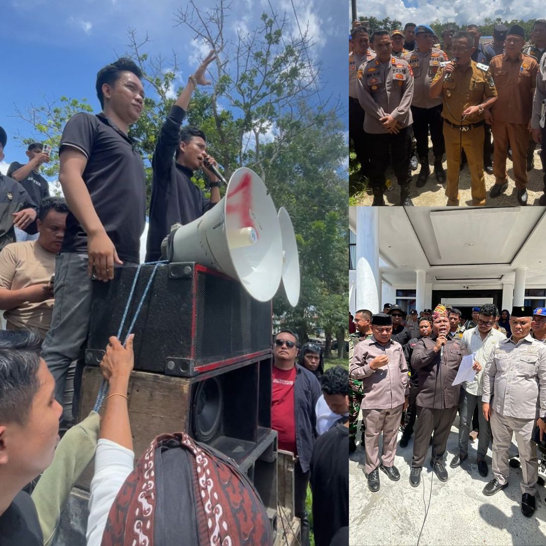Gedung DPRD dan Kantor Bupati Konawe Dikepung Ratusan Massa, Warga Minta Stop Provokasi Isu Smelter, Dukung Investasi